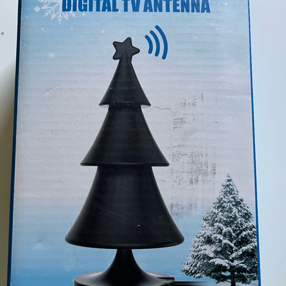 Black Christmas Tree Digital TV Antenna